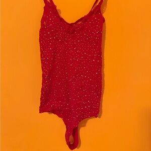 Red Sparkly Bodysuit